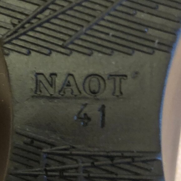 NEW (NWOT) NAOT Treasure dark brown leather sandals sz 41/10 - Picture 6 of 16